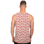 Cute Santa Claus Pattern Print Men's Tank Top