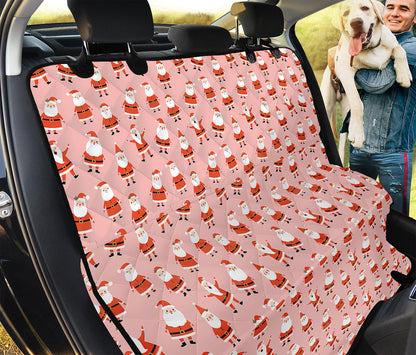 Cute Santa Claus Pattern Print Pet Car Back Seat Cover