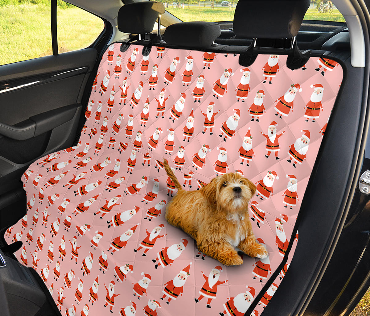Cute Santa Claus Pattern Print Pet Car Back Seat Cover