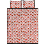 Cute Santa Claus Pattern Print Quilt Bed Set