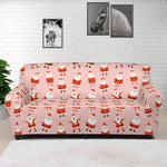 Cute Santa Claus Pattern Print Sofa Cover