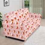 Cute Santa Claus Pattern Print Sofa Cover