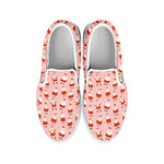 Cute Santa Claus Pattern Print White Slip On Shoes