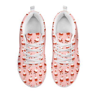 Cute Santa Claus Pattern Print White Sneakers