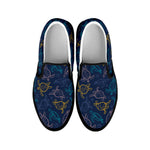 Cute Sea Turtle Pattern Print Black Slip On Shoes