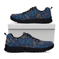 Cute Sea Turtle Pattern Print Black Running Shoes