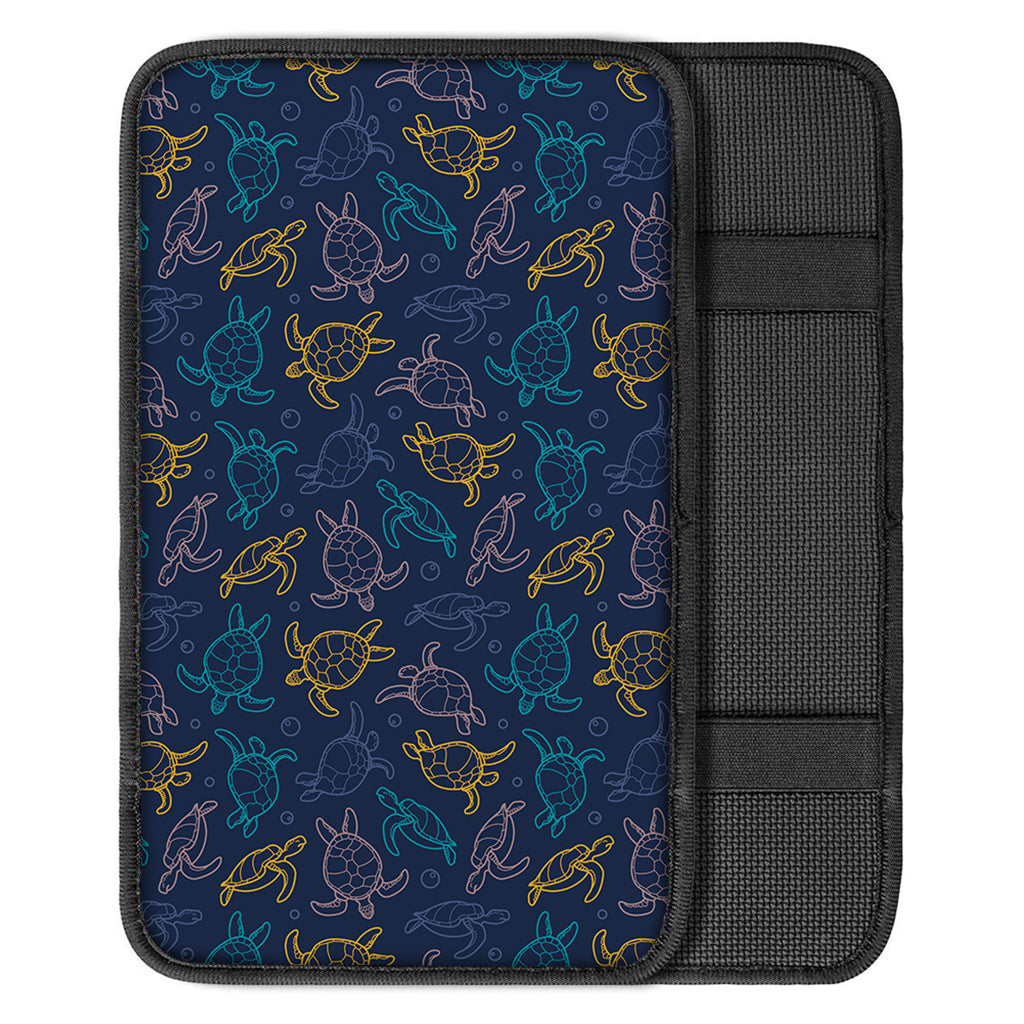 Cute Sea Turtle Pattern Print Car Center Console Cover