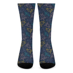 Cute Sea Turtle Pattern Print Crew Socks