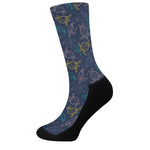 Cute Sea Turtle Pattern Print Crew Socks