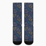 Cute Sea Turtle Pattern Print Crew Socks