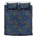 Cute Sea Turtle Pattern Print Duvet Cover Bedding Set