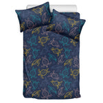 Cute Sea Turtle Pattern Print Duvet Cover Bedding Set