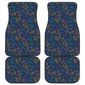 Cute Sea Turtle Pattern Print Front and Back Car Floor Mats