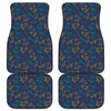 Cute Sea Turtle Pattern Print Front and Back Car Floor Mats