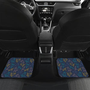 Cute Sea Turtle Pattern Print Front and Back Car Floor Mats