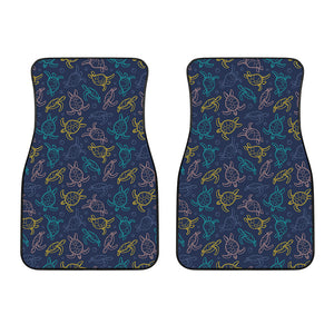 Cute Sea Turtle Pattern Print Front Car Floor Mats