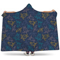 Cute Sea Turtle Pattern Print Hooded Blanket