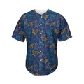 Cute Sea Turtle Pattern Print Men's Baseball Jersey