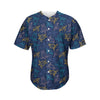 Cute Sea Turtle Pattern Print Men's Baseball Jersey