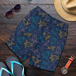 Cute Sea Turtle Pattern Print Men's Shorts