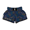 Cute Sea Turtle Pattern Print Muay Thai Boxing Shorts