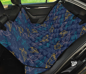 Cute Sea Turtle Pattern Print Pet Car Back Seat Cover