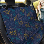 Cute Sea Turtle Pattern Print Pet Car Back Seat Cover