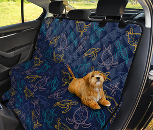 Cute Sea Turtle Pattern Print Pet Car Back Seat Cover