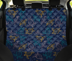 Cute Sea Turtle Pattern Print Pet Car Back Seat Cover