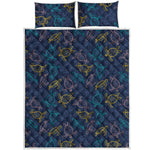 Cute Sea Turtle Pattern Print Quilt Bed Set