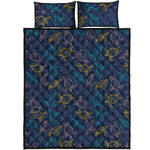 Cute Sea Turtle Pattern Print Quilt Bed Set