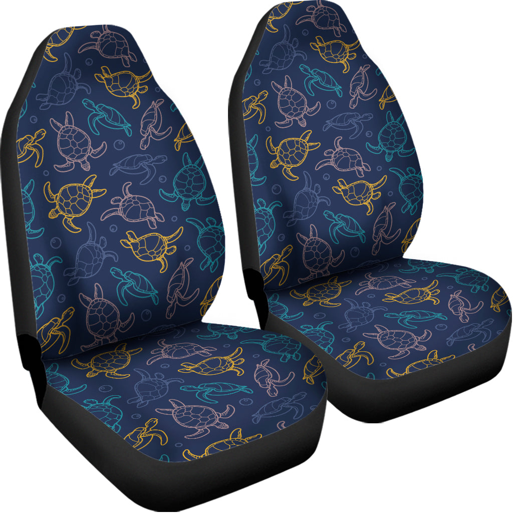 Cute Sea Turtle Pattern Print Universal Fit Car Seat Covers