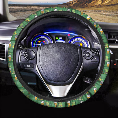 Cute Shamrock Saint Patrick's Day Print Car Steering Wheel Cover