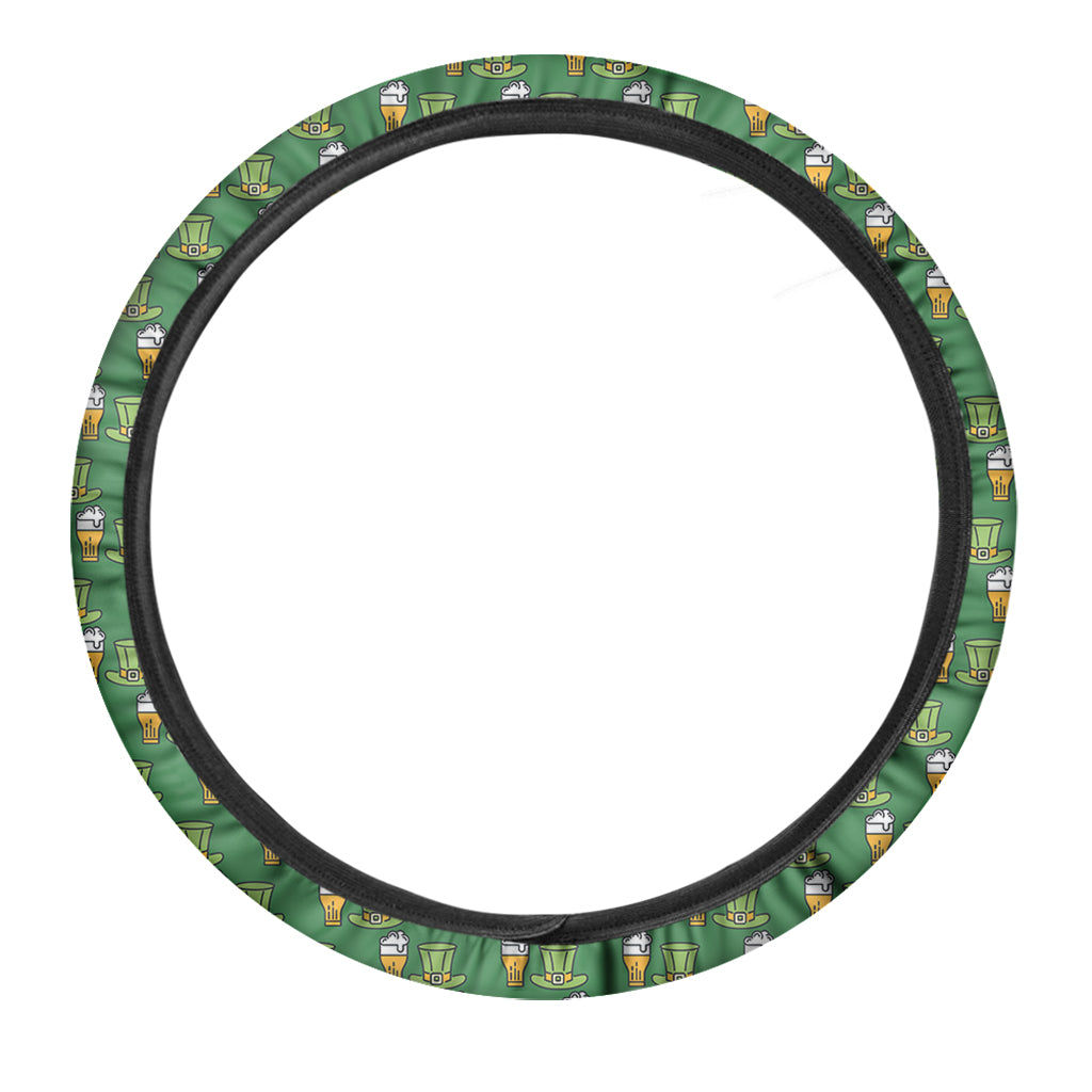 Cute Shamrock Saint Patrick's Day Print Car Steering Wheel Cover
