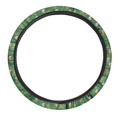 Cute Shamrock Saint Patrick's Day Print Car Steering Wheel Cover