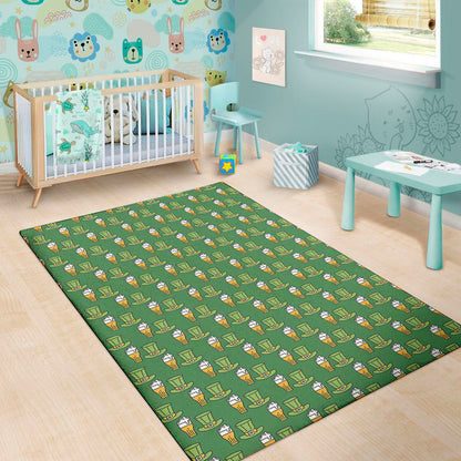 Cute Shamrock Saint Patrick's Day Print Area Rug