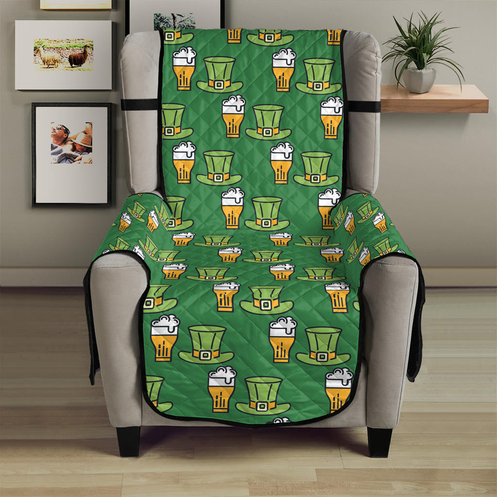 Cute Shamrock Saint Patrick's Day Print Armchair Protector