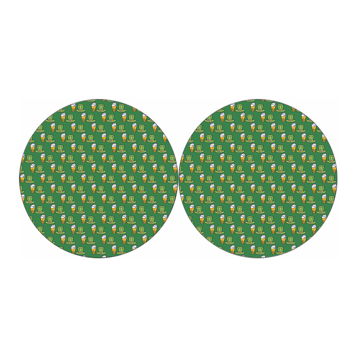 Cute Shamrock Saint Patrick's Day Print Car Coasters