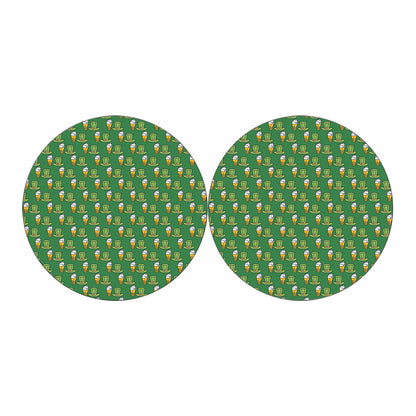 Cute Shamrock Saint Patrick's Day Print Car Coasters