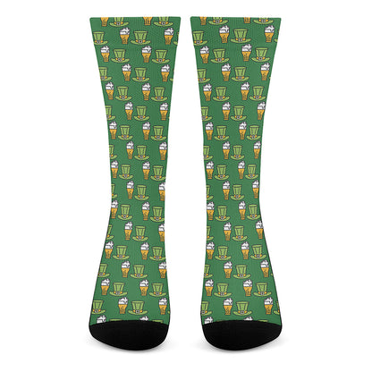 Cute Shamrock Saint Patrick's Day Print Crew Socks