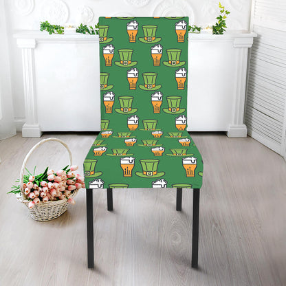 Cute Shamrock Saint Patrick's Day Print Dining Chair Slipcover