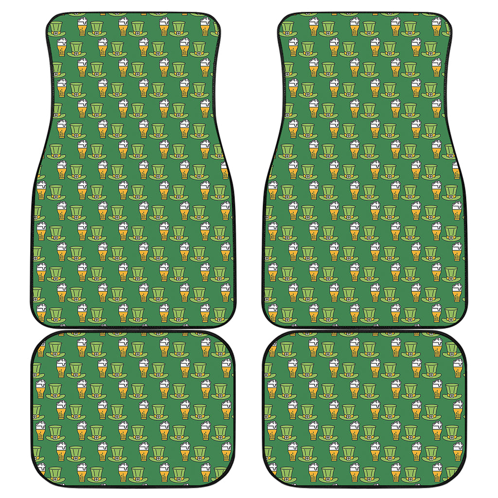 Cute Shamrock Saint Patrick's Day Print Front and Back Car Floor Mats