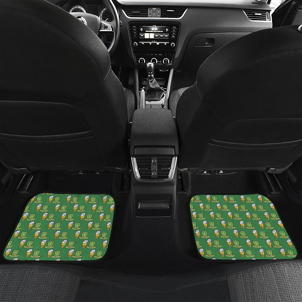 Cute Shamrock Saint Patrick's Day Print Front and Back Car Floor Mats