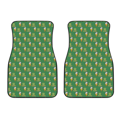 Cute Shamrock Saint Patrick's Day Print Front Car Floor Mats