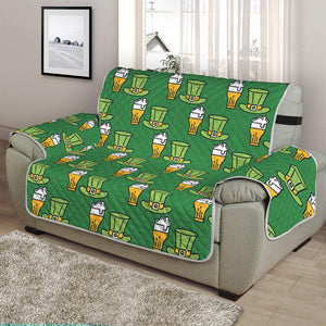 Cute Shamrock Saint Patrick's Day Print Half Sofa Protector