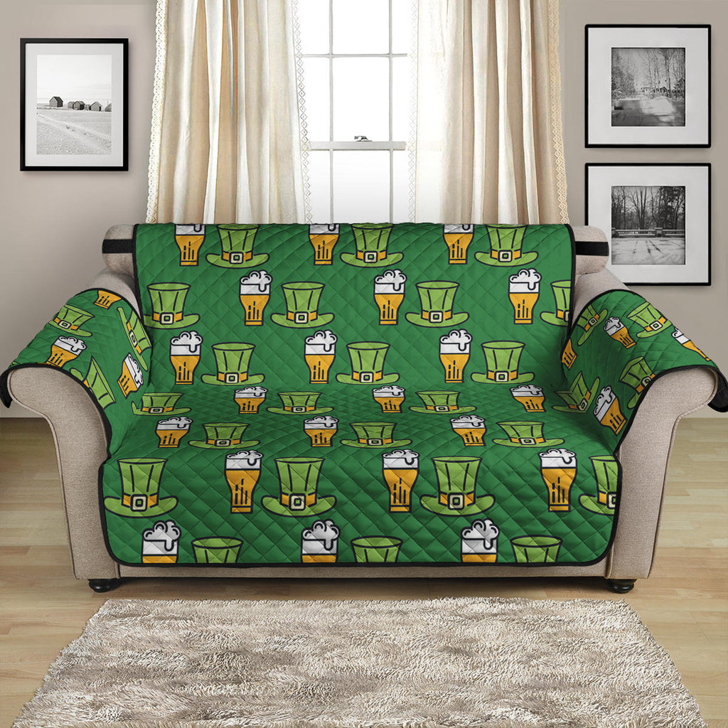 Cute Shamrock Saint Patrick's Day Print Loveseat Protector