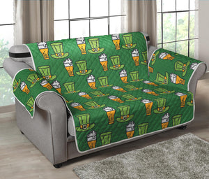 Cute Shamrock Saint Patrick's Day Print Loveseat Protector