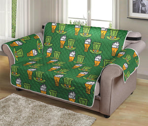 Cute Shamrock Saint Patrick's Day Print Loveseat Protector