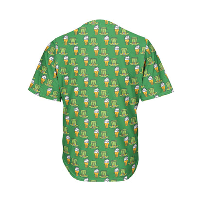 Cute Shamrock Saint Patrick's Day Print Men's Baseball Jersey