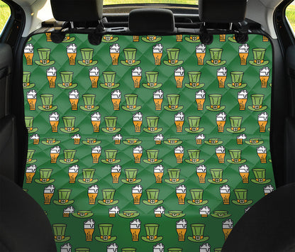 Cute Shamrock Saint Patrick's Day Print Pet Car Back Seat Cover